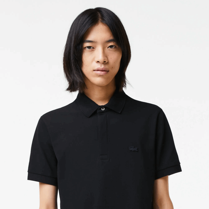 negro 031 VVL0A81 hombres Lacoste polo de piqué de algodón elástico smart paris