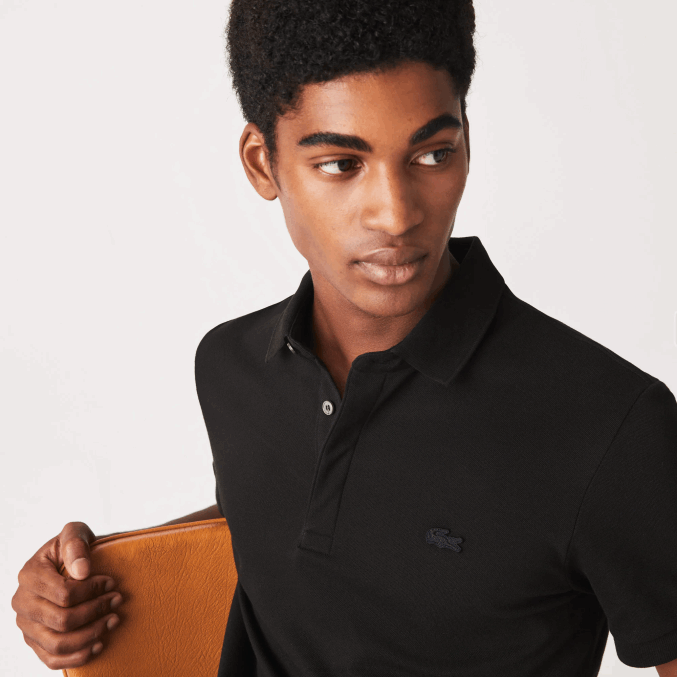 negro 031 VVL0A81 hombres Lacoste polo de piqué de algodón elástico smart paris