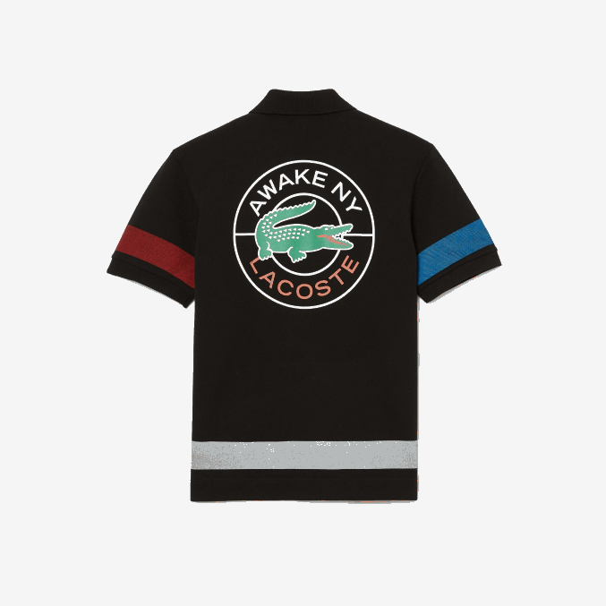 negro 031 VVL0A899 hombrespolo de piqué de algodón con bloques de color lacoste x wake ny