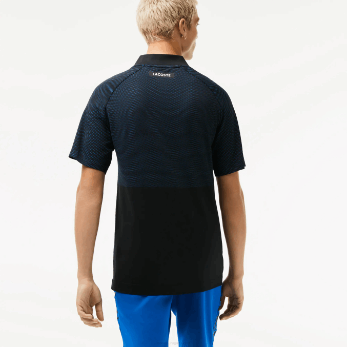 negro azul 985 VVL0A770 hombres Lacoste Polo de tenis sport slim fit sin costuras