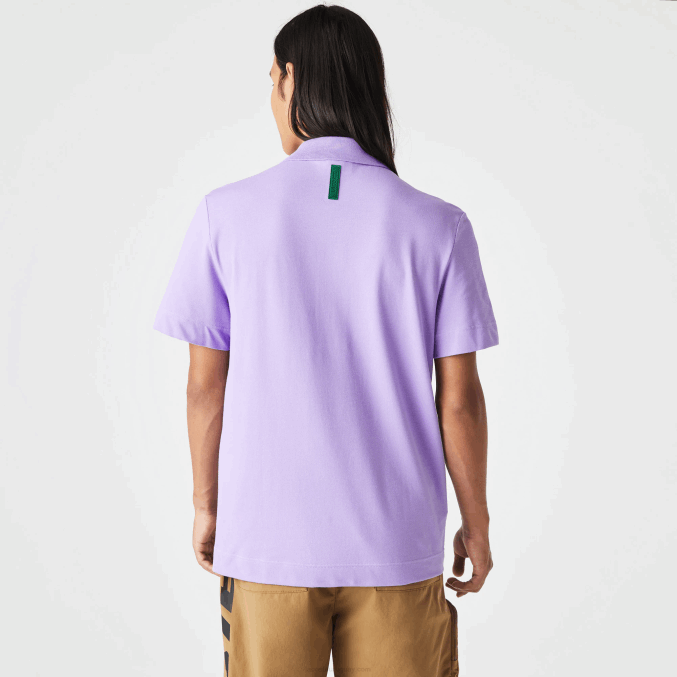 púrpura gfu VVL0A602 hombres Lacoste polo de piqué de algodón transpirable de movimiento activo
