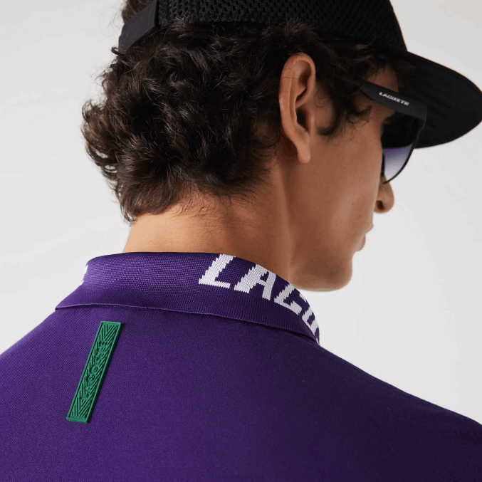 púrpura pfn VVL0A776 hombres Lacoste polo de piqué elástico slim fit con logo