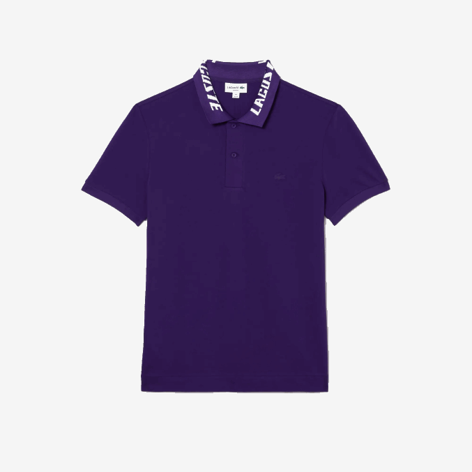 púrpura pfn VVL0A776 hombres Lacoste polo de piqué elástico slim fit con logo