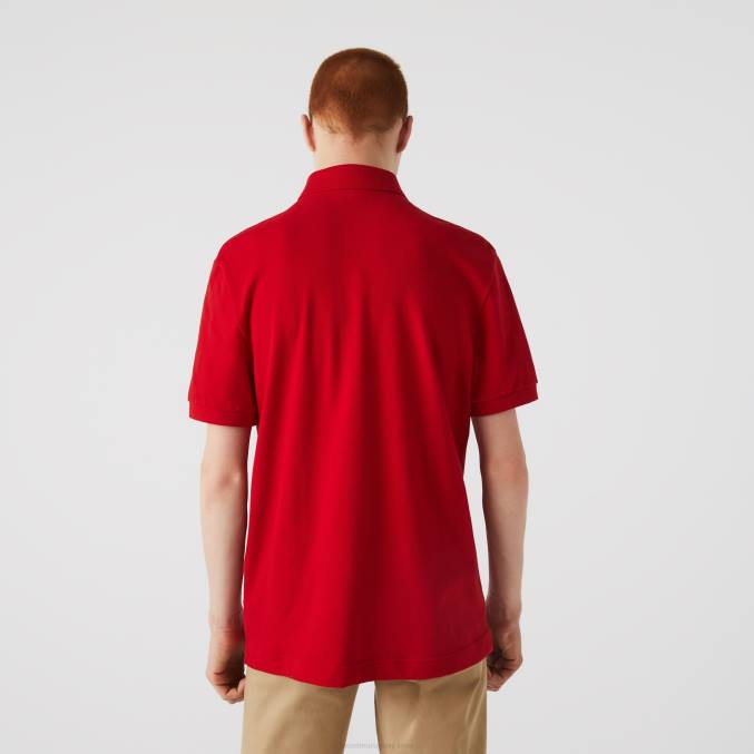 rojo 240 VVL0A726 hombres Lacoste polo de piqué de algodón elástico smart paris