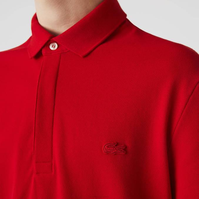 rojo 240 VVL0A726 hombres Lacoste polo de piqué de algodón elástico smart paris