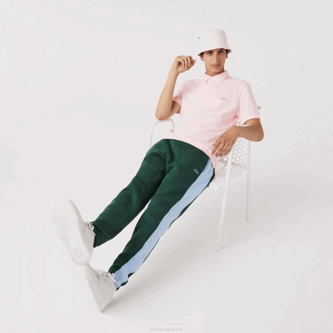 rosa claro t03 VVL0A835 hombres Lacoste polo de piqué de algodón elástico smart paris