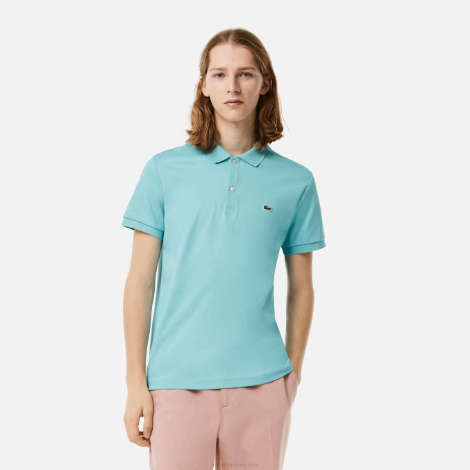 turquesa bvg VVL0A257 hombres Lacoste polo de algodón pima regular fit