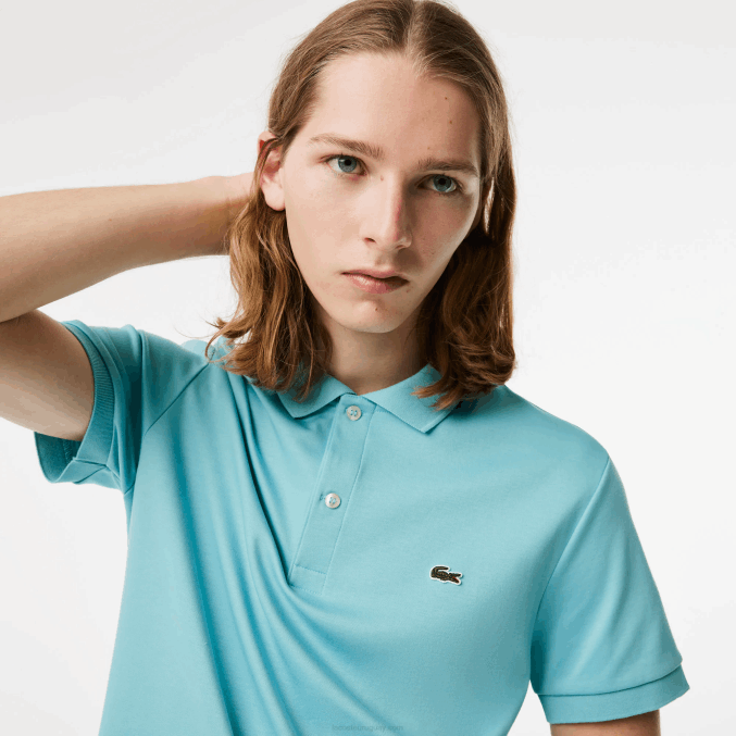 turquesa bvg VVL0A257 hombres Lacoste polo de algodón pima regular fit