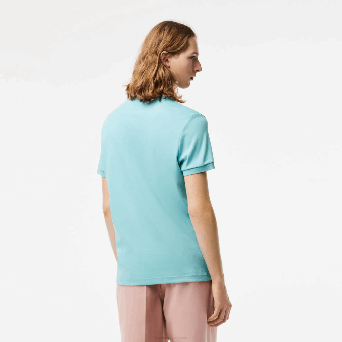 turquesa bvg VVL0A257 hombres Lacoste polo de algodón pima regular fit