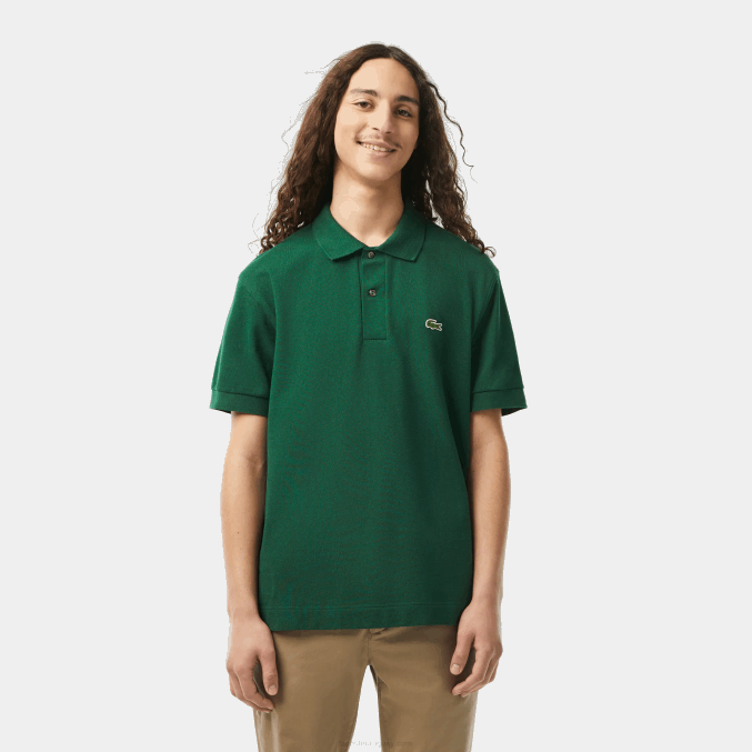 verde 132 VVL0A252 hombres Lacoste polo original l.12.12 con piqué de algodón grueso
