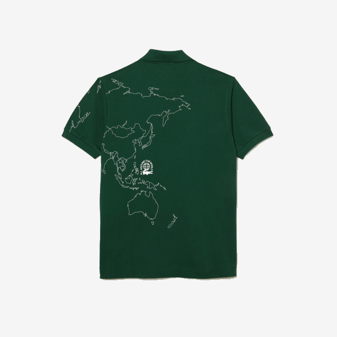 verde 132 VVL0A34 hombres Lacoste polo de algodón orgánico estampado original l.12.12