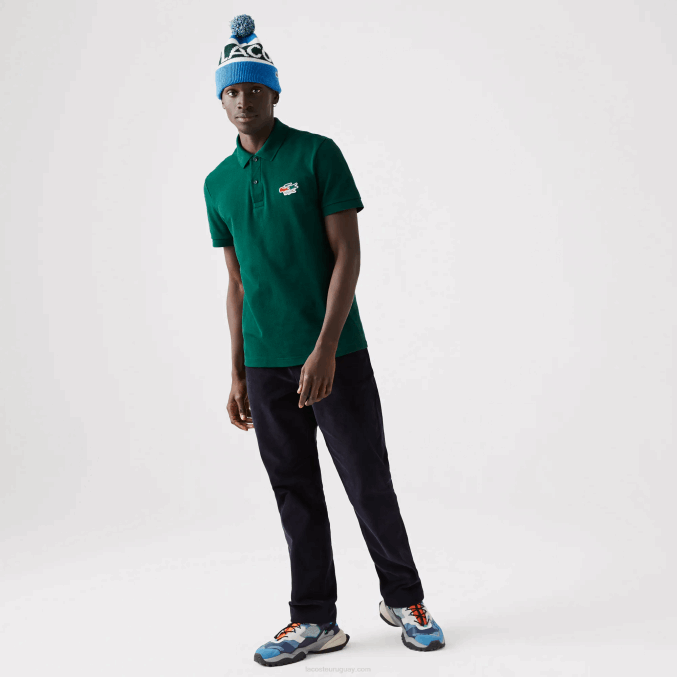 verde 3m2 VVL0A843 hombres Lacoste polo regular fit de algodón orgánico con cocodrilos