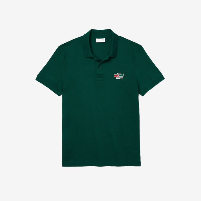 verde 3m2 VVL0A843 hombres Lacoste polo regular fit de algodón orgánico con cocodrilos