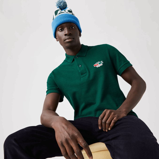 verde 3m2 VVL0A843 hombres Lacoste polo regular fit de algodón orgánico con cocodrilos