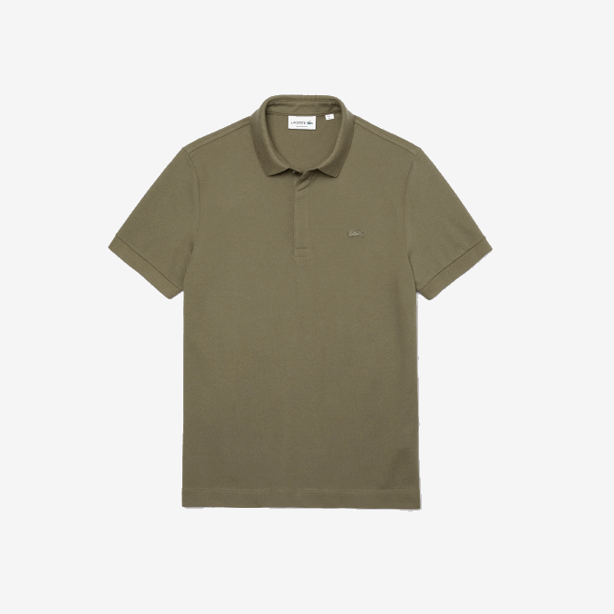 verde caqui 316 VVL0A926 hombres Lacoste polo de piqué de algodón elástico smart paris