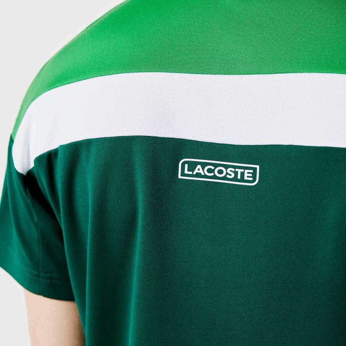 verde negro blanco zqg VVL0A1312 hombres Lacoste polo deportivo regular fit de piqué termorregulador