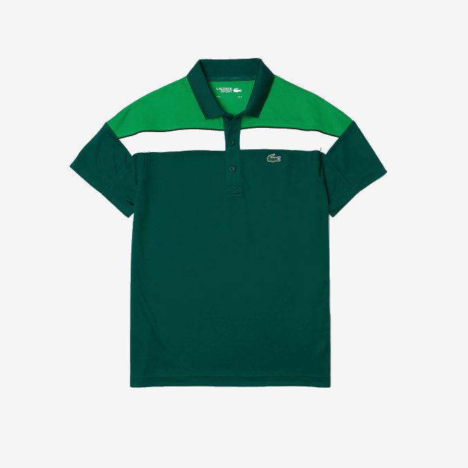 verde negro blanco zqg VVL0A1312 hombres Lacoste polo deportivo regular fit de piqué termorregulador