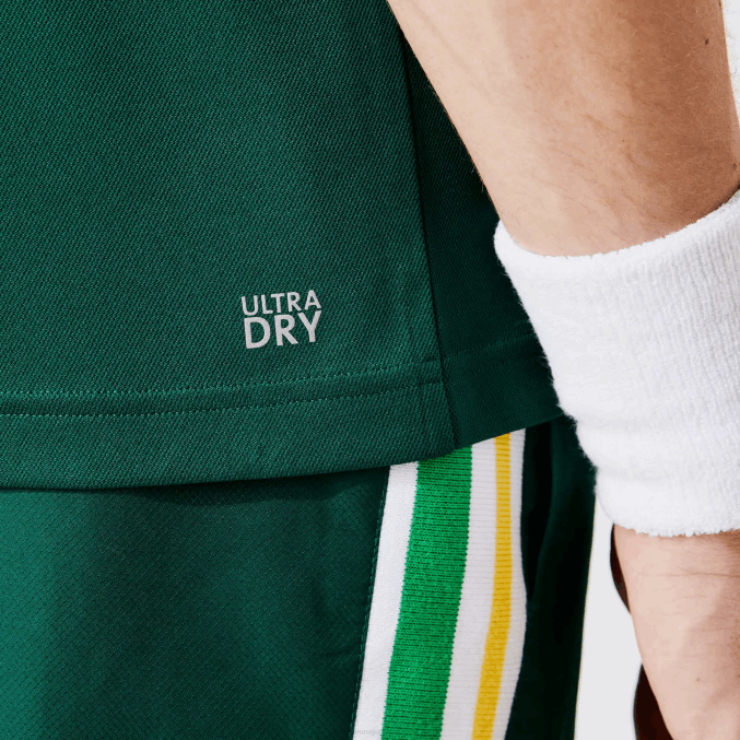 verde negro blanco zqg VVL0A1312 hombres Lacoste polo deportivo regular fit de piqué termorregulador