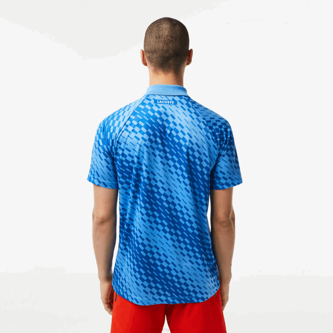 yiq azul VVL0A108 hombres Lacoste tenis x novak djokovic versión fan polo