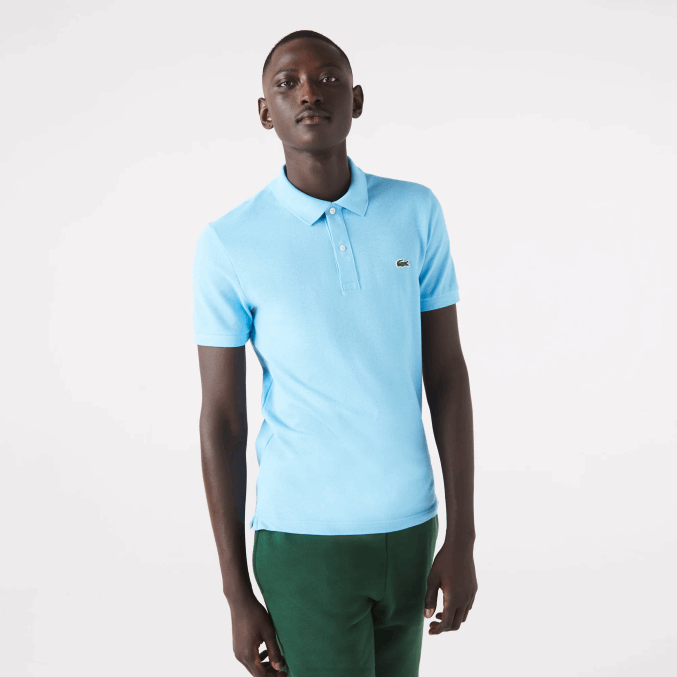 zau azul VVL0A934 hombres Lacoste polo original l.12.12 slim fit