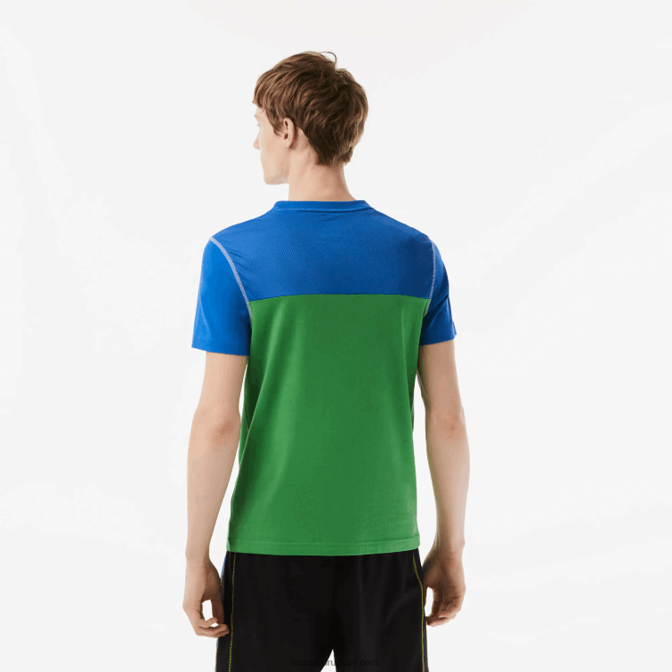 Lacoste hombres camiseta de tenis x daniil medvedev VVL0A25 azul verde blanco amarillo buc