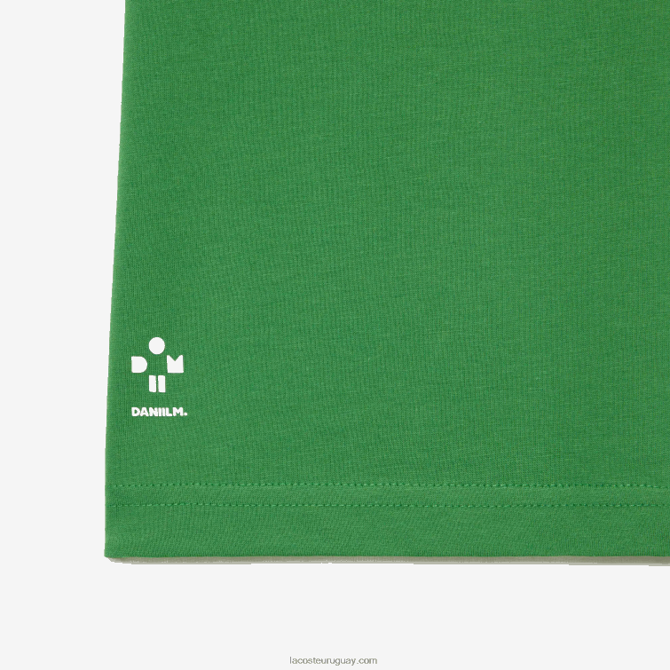 Lacoste hombres camiseta de tenis x daniil medvedev VVL0A25 azul verde blanco amarillo buc