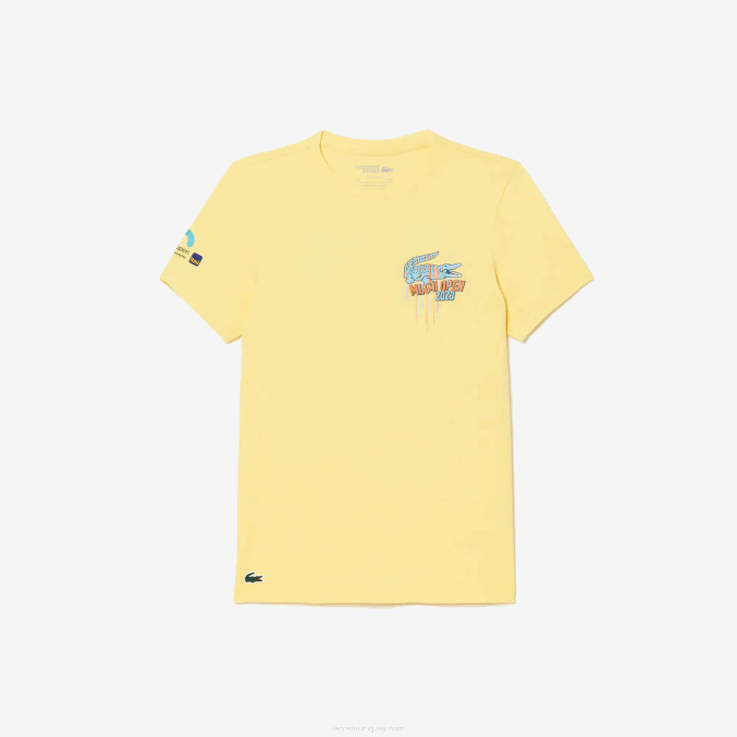 amarillo 107 VVL0A216 hombres Lacoste camiseta sport miami edición abierta