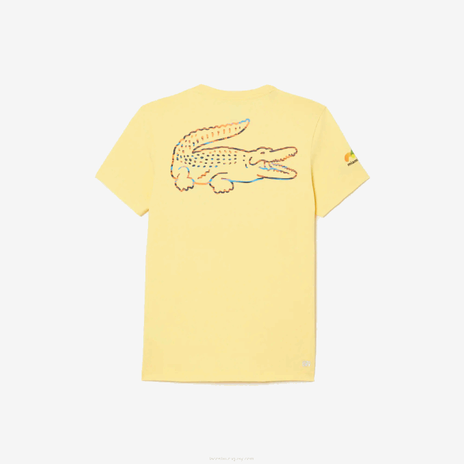 amarillo 107 VVL0A216 hombres Lacoste camiseta sport miami edición abierta