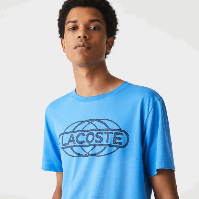 azul 4xa VVL0A696 hombres Lacoste camiseta deportiva de punto orgánico