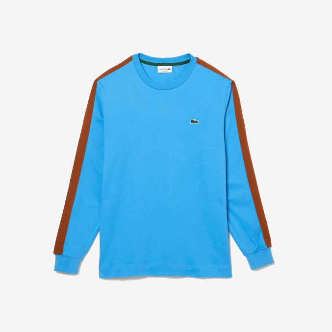 azul 4xa VVL0A817 hombres Lacoste playera con banda en contraste