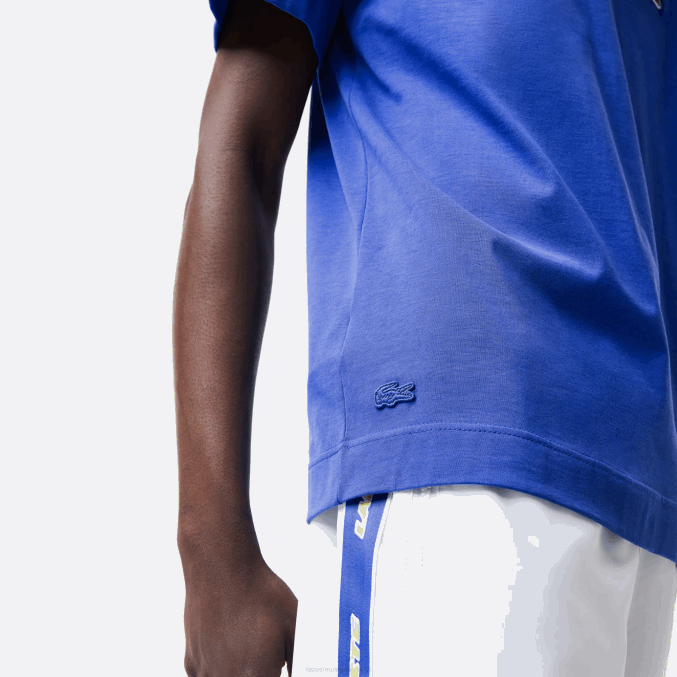 azul k1q VVL0A742 hombres Lacoste camiseta de corte holgado con efecto de cómic