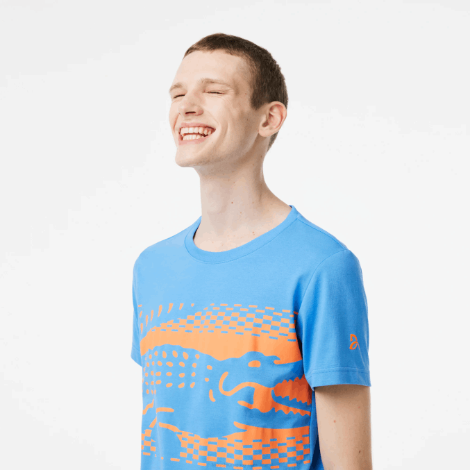 azul l99 VVL0A152 hombres Lacoste camiseta tenis x novak djokovic