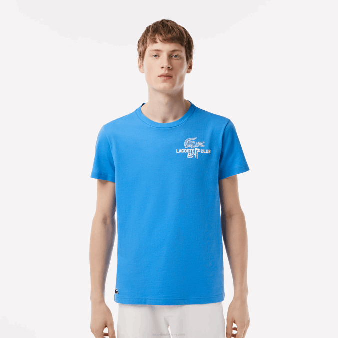 azul l99 VVL0A179 hombres Lacoste camiseta de golf regular fit de algodón orgánico