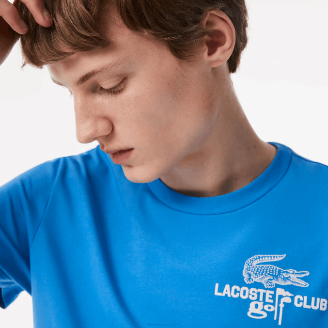 azul l99 VVL0A179 hombres Lacoste camiseta de golf regular fit de algodón orgánico