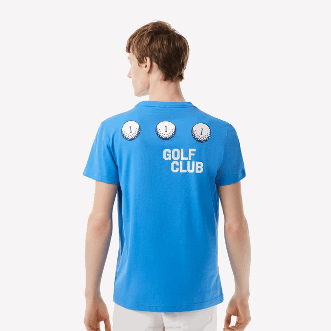 azul l99 VVL0A179 hombres Lacoste camiseta de golf regular fit de algodón orgánico