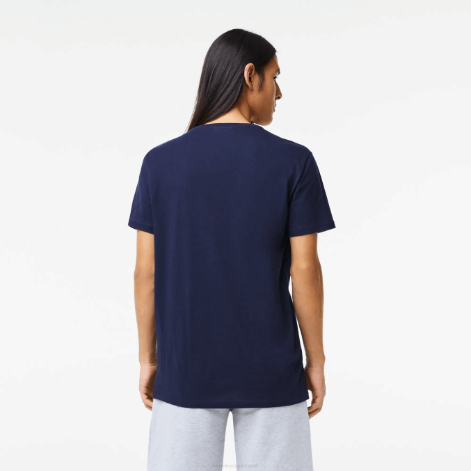 azul marino 166 VVL0A42 hombres Lacoste playera de punto de algodón pima con cuello en V