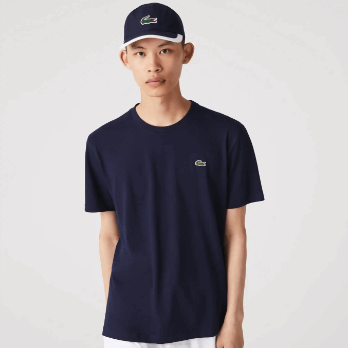 azul marino 166 VVL0A53 hombres Lacoste camiseta deportiva transpirable