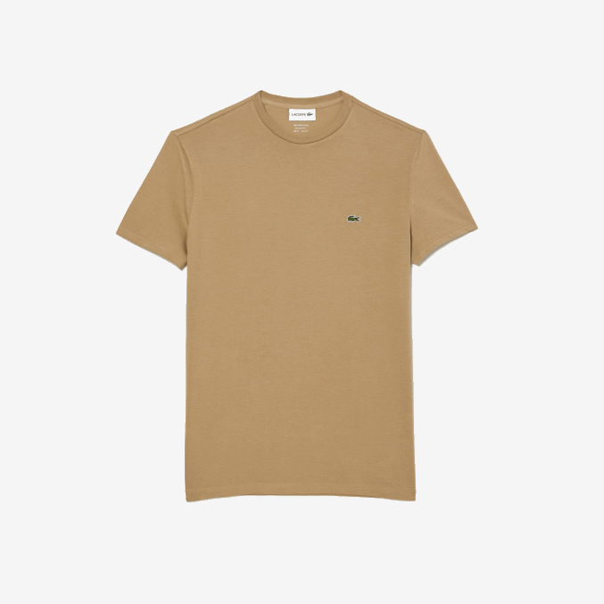 beige cb8 VVL0A57 hombres Lacoste camiseta de punto de algodón pima con cuello redondo