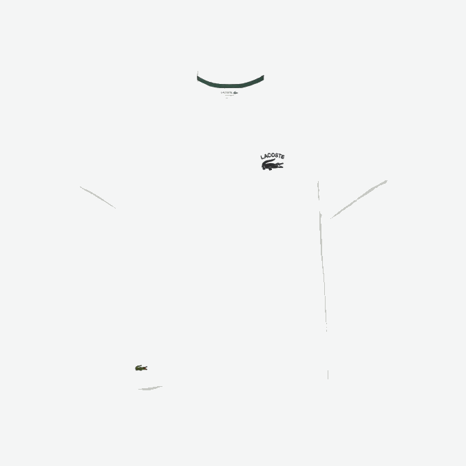blanco 001 VVL0A103 hombres Lacoste playera regular fit de jersey de algodón
