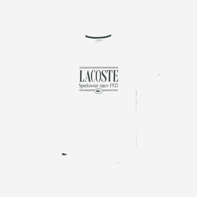 blanco 001 VVL0A106 hombres Lacoste camiseta de corte regular