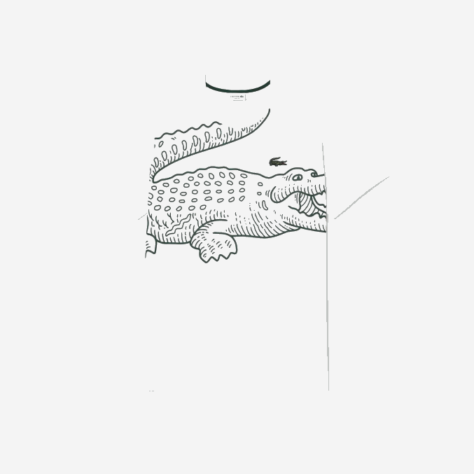 blanco 001 VVL0A136 hombres Lacoste camiseta de corte holgado de algodón - tallas grandes - alta