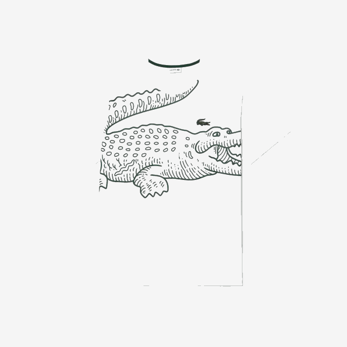 blanco 001 VVL0A227 hombres Lacoste camiseta de punto holgada - tallas grandes - grande