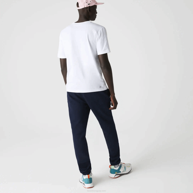 blanco 001 VVL0A51 hombres Lacoste camiseta deportiva transpirable