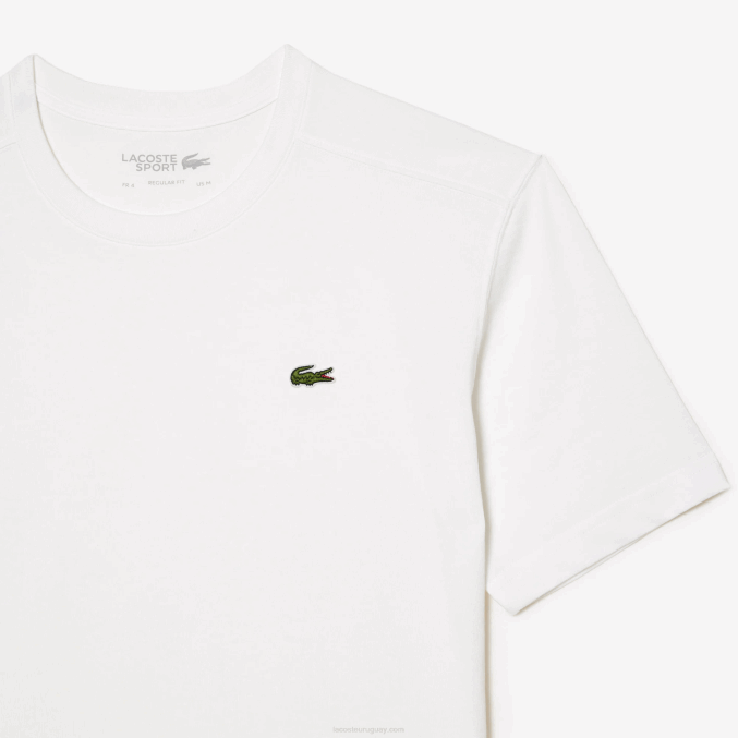 blanco 001 VVL0A51 hombres Lacoste camiseta deportiva transpirable