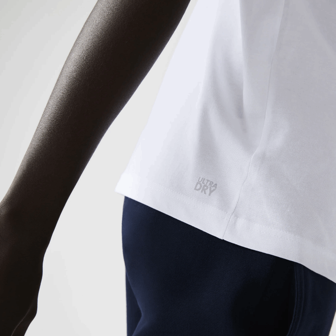blanco 001 VVL0A51 hombres Lacoste camiseta deportiva transpirable