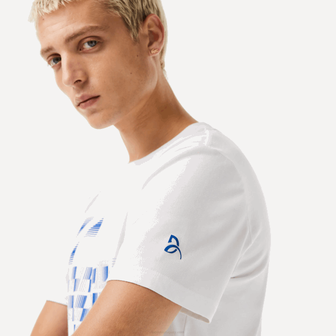 blanco 001 VVL0A603 hombres Lacoste playera estampada sport x novak djokovic