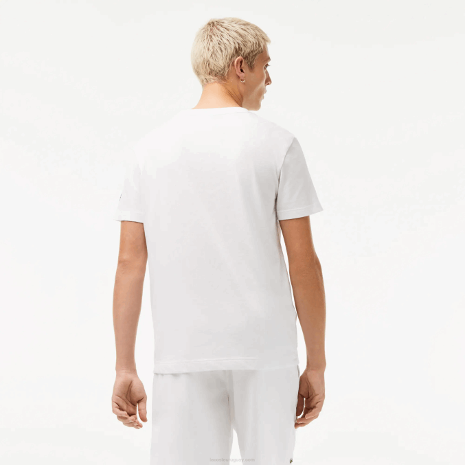 blanco 001 VVL0A603 hombres Lacoste playera estampada sport x novak djokovic