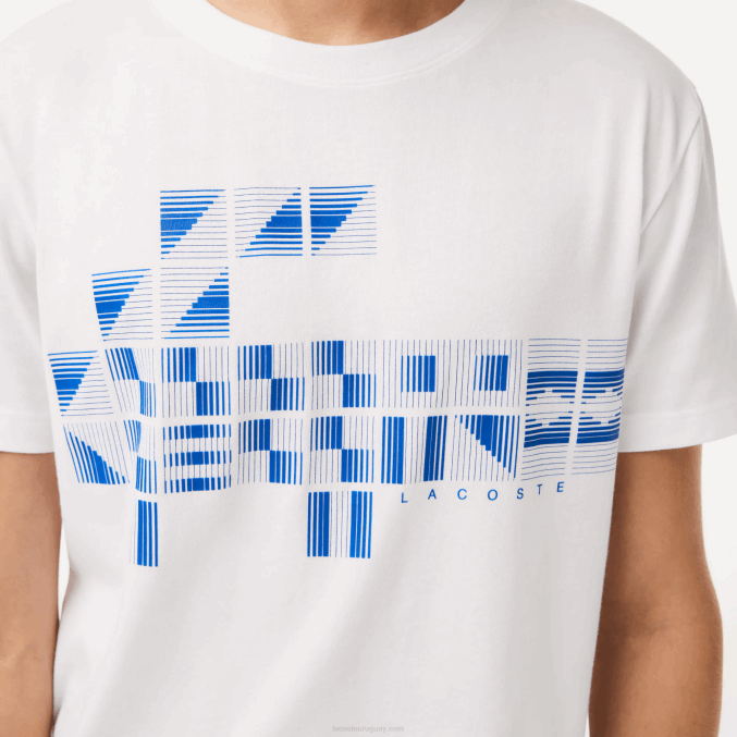 blanco 001 VVL0A603 hombres Lacoste playera estampada sport x novak djokovic