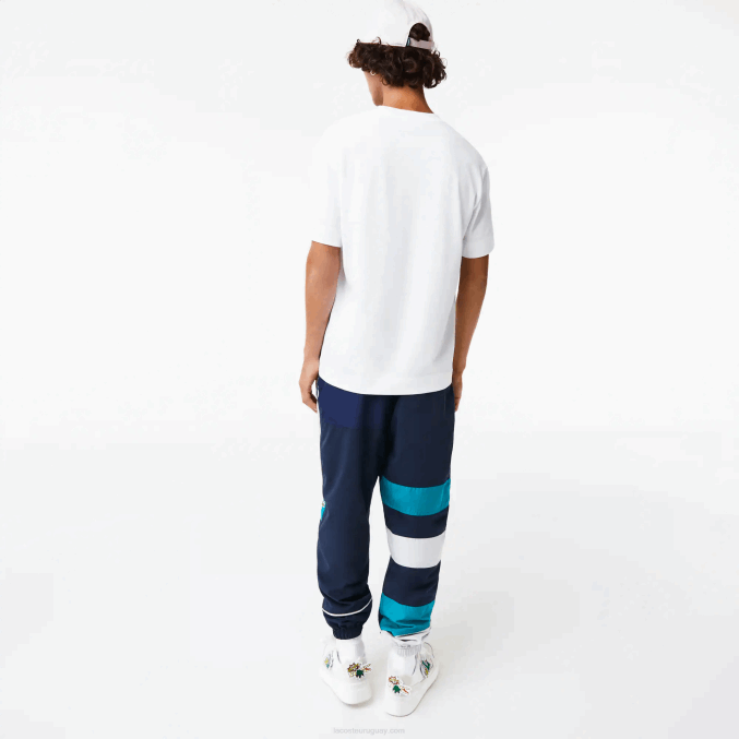 blanco 001 VVL0A608 hombres Lacoste camiseta oversize con cocodrilo
