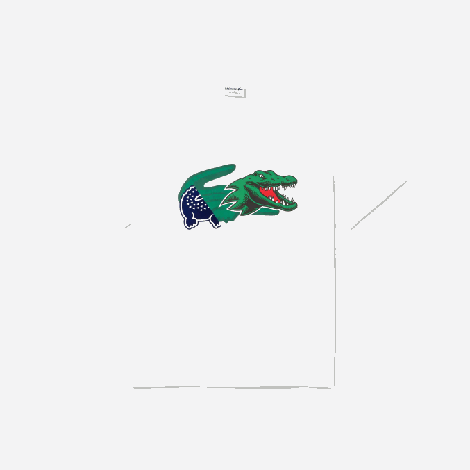 blanco 001 VVL0A608 hombres Lacoste camiseta oversize con cocodrilo
